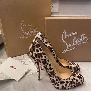 Christian Louboutin Leopard platform heels